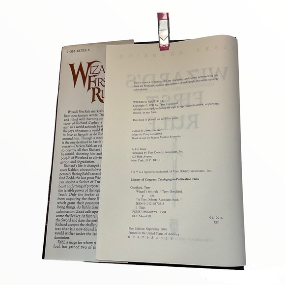 Vtg Terry Goodkind Wizard’s First Rule 1st / 1st HC HB Book 1994 - Picture 4 of 8